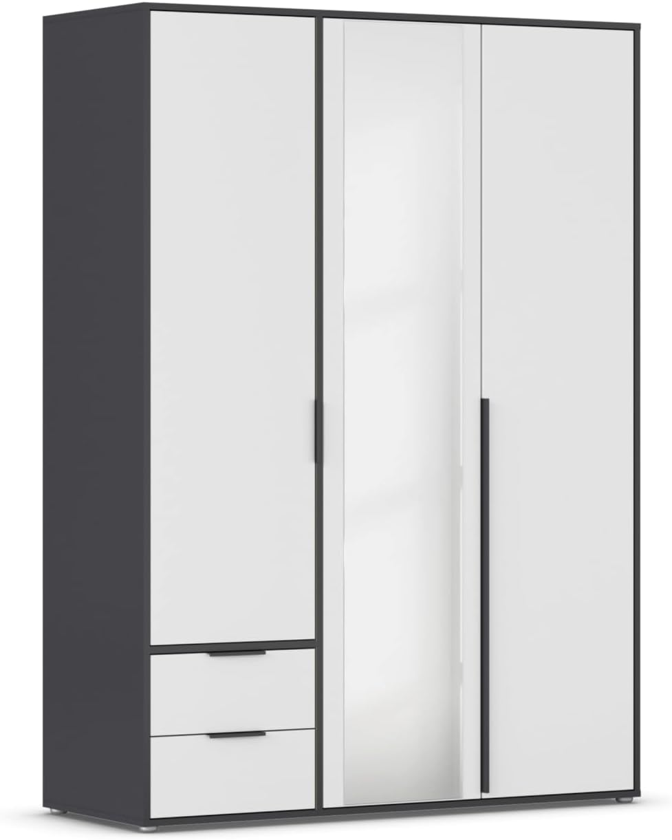 Bild von rauch Drehtürenschrank "Kleiderschrank Schrank Garderobe Wäscheschrank NAGATA mit Spiegel", (in 3 verschiedenen Ausstattungen BASIC/CLASSIC/PREMIUM), und Schubladen sowie Stangengriffen TOPSELLER MADE IN GERMANY