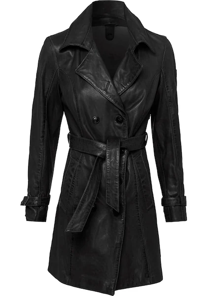 Bild von Mauritius Ledermantel »Taresa«, (2 tlg., mit Bindegürtel), Leder-Trenchcoat mit Bindegürtel