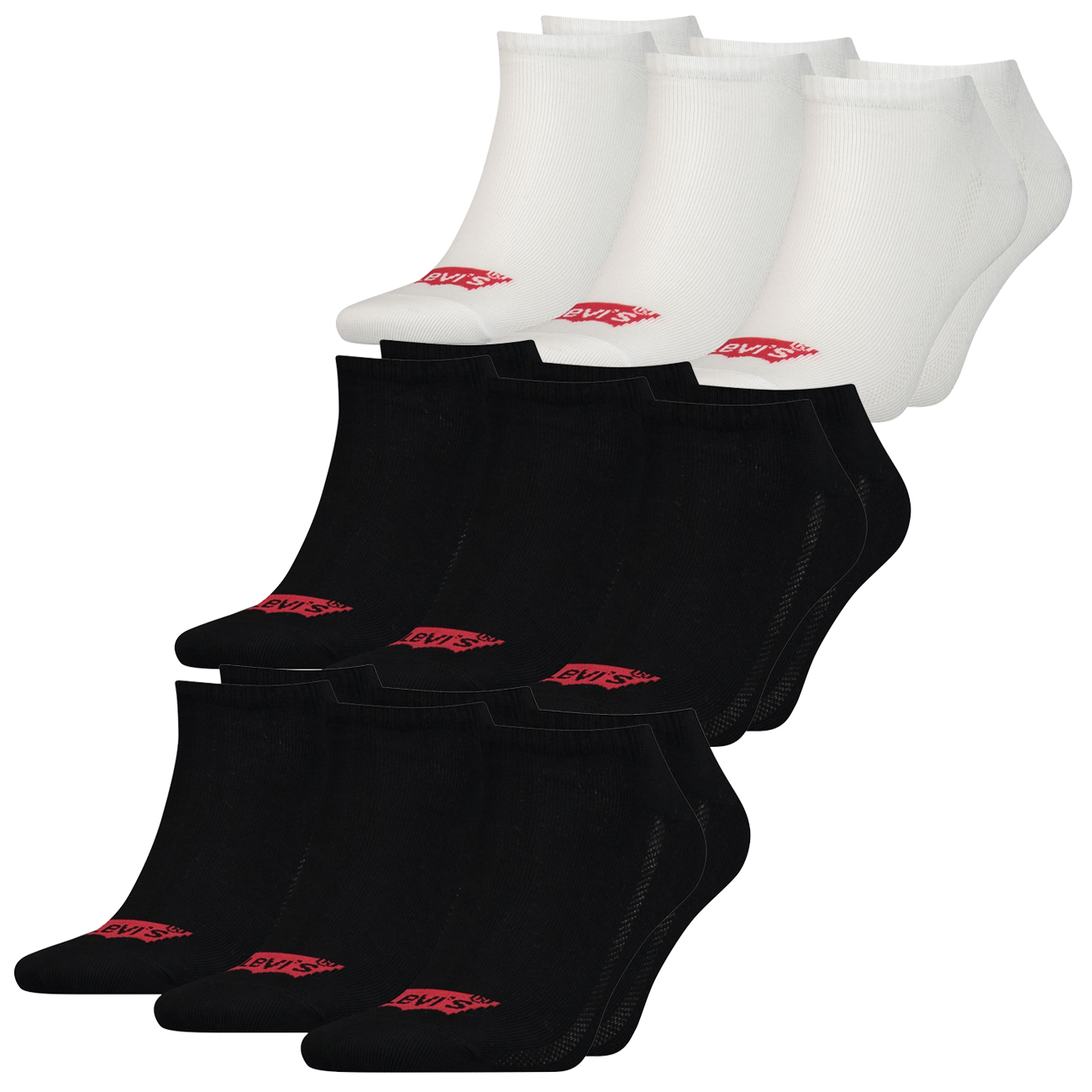 Bild von Levis Unisex Sneaker Sportsocken Low Cut Batwing Logo 6er 9er 12er Multipack
