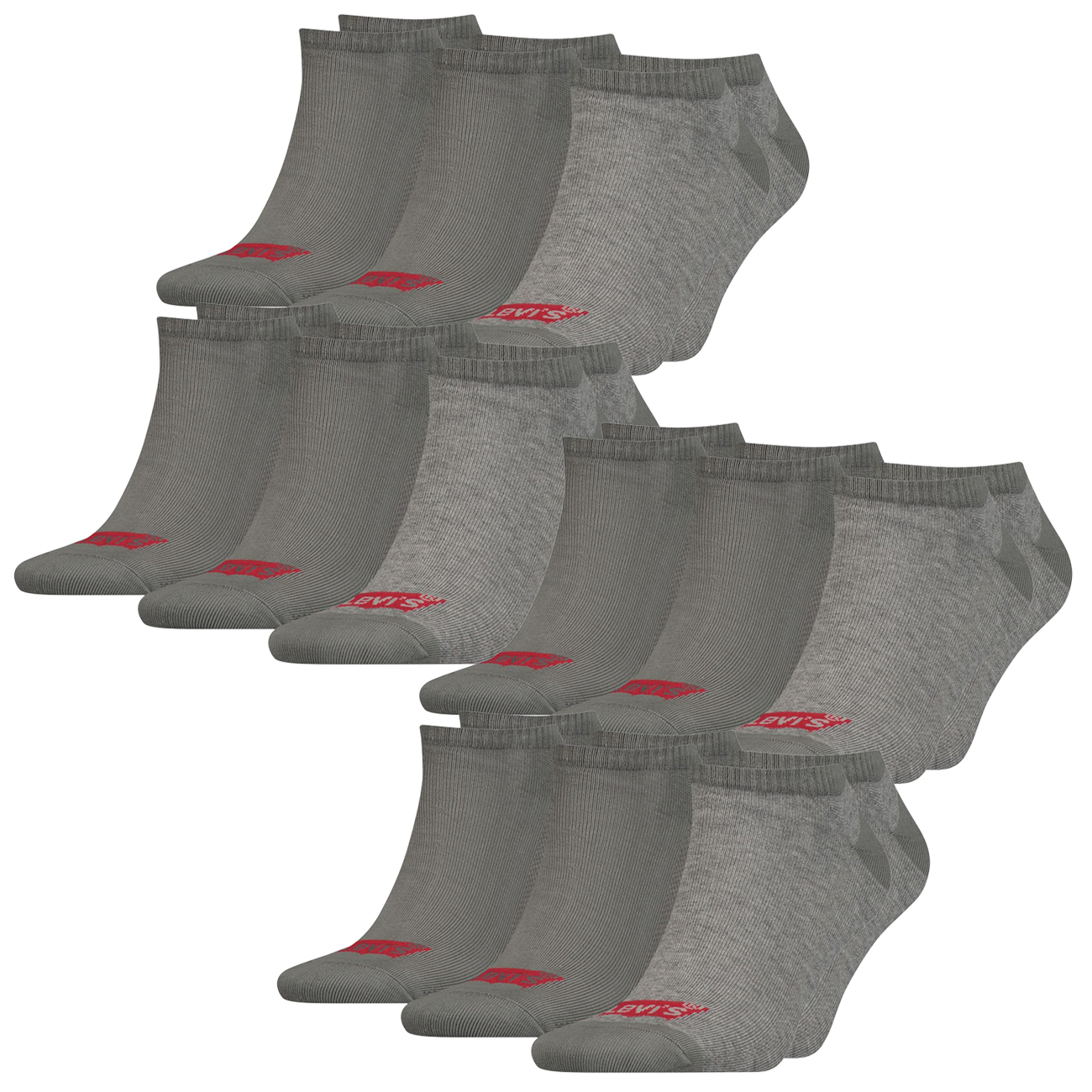 Bild von Levis Unisex Sneaker Sportsocken Low Cut Batwing Logo 6er 9er 12er Multipack
