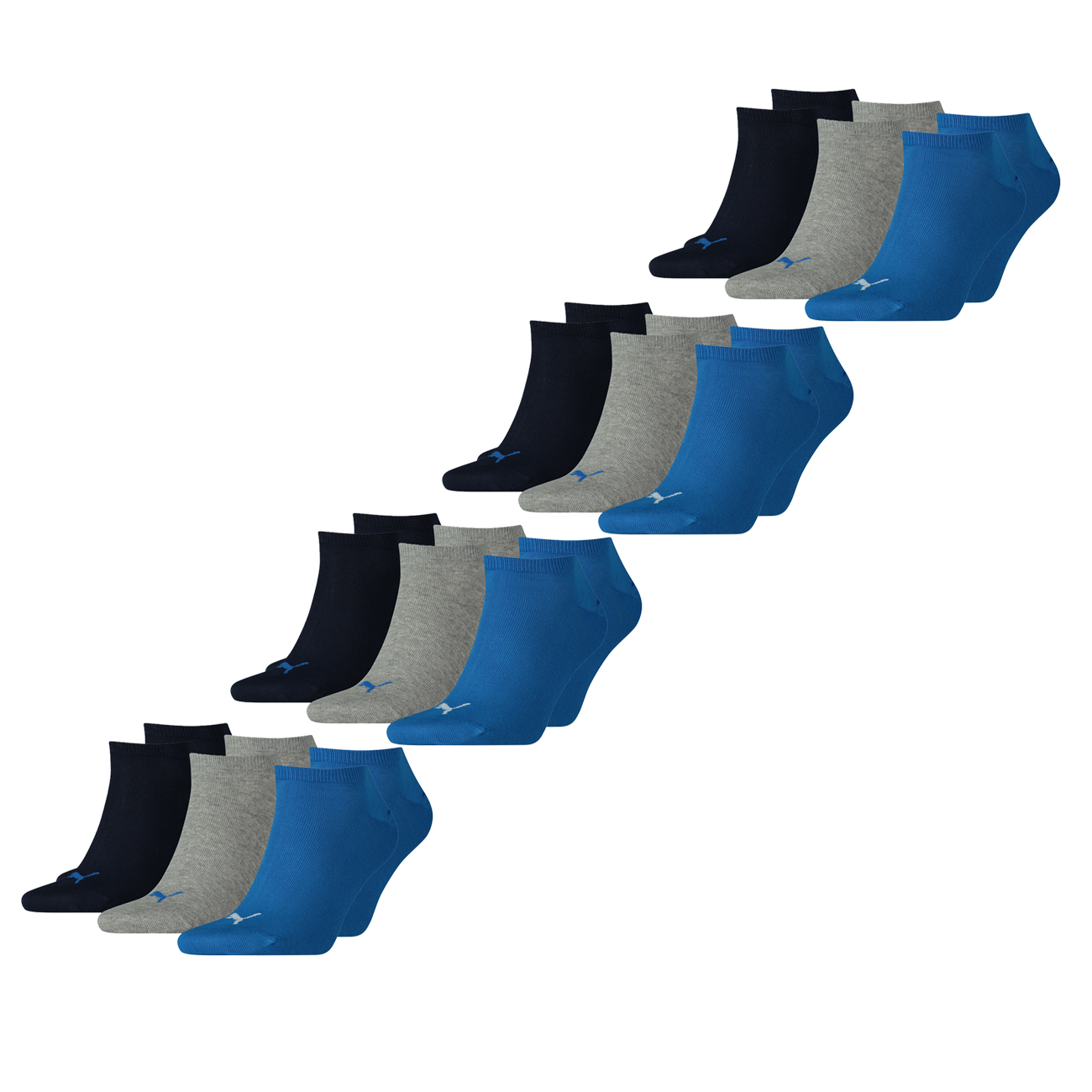 Bild von PUMA Unisex Herren Damen Sneaker Socken Baumwolle Sportsocken Füßlinge PLAIN - 6er 9er 12er Multipack
