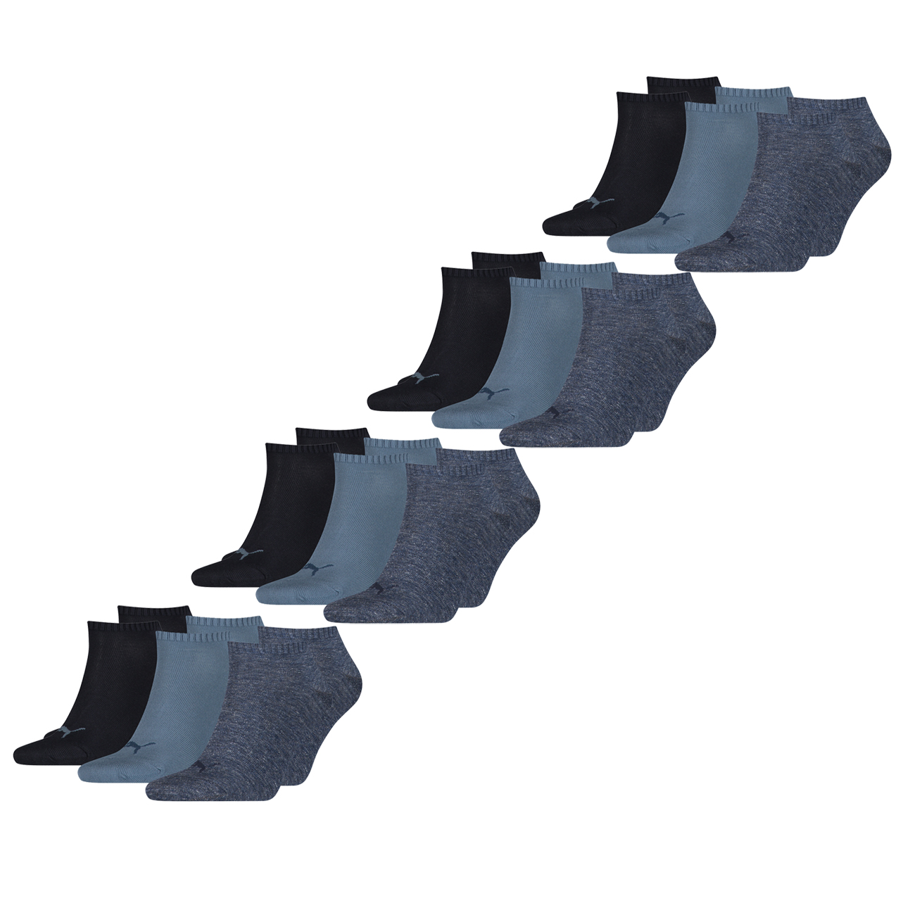 Bild von PUMA Unisex Herren Damen Sneaker Socken Baumwolle Sportsocken Füßlinge PLAIN - 6er 9er 12er Multipack