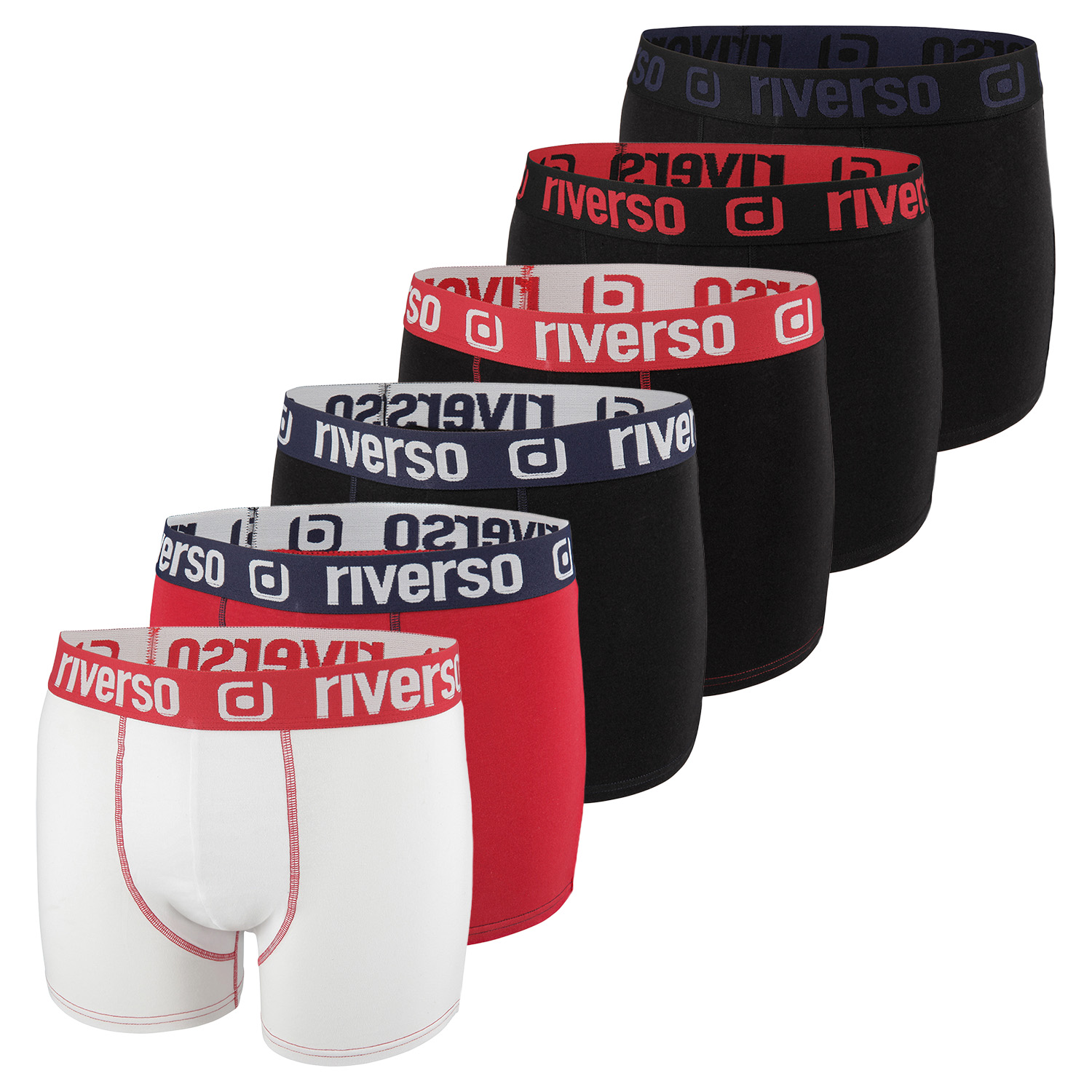 Bild von riverso Boxershorts Herren Retroshorts RIVOle Unterhosen (Vorteilspack, 6-St) Basic Boxer mit Stretch