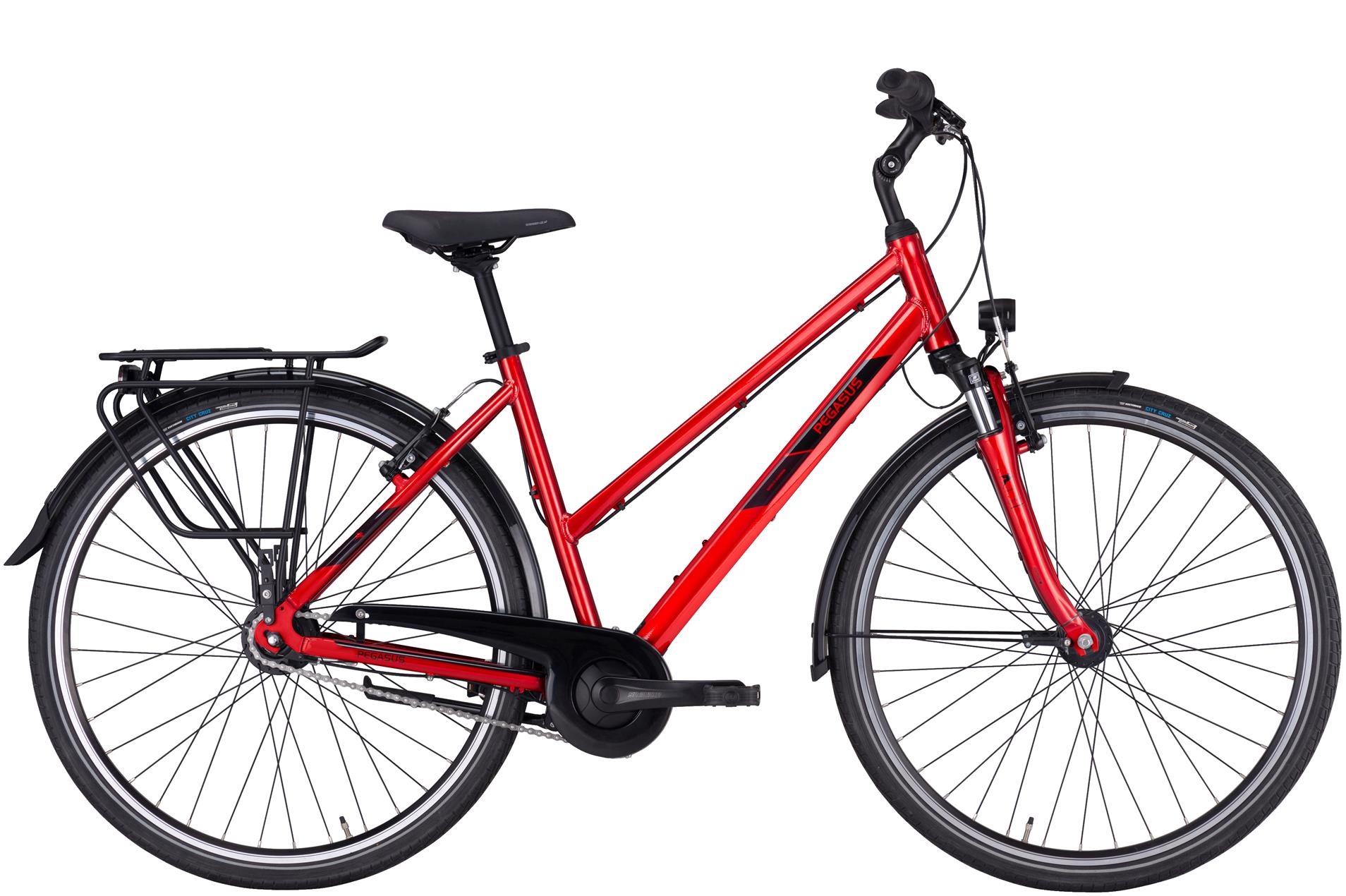 Bild von Citybike  Pegasus Solero SL 7 Trapez rot (Rahmenh. Pegasus: 55 cm | Körpergrösse 175 - 185 cm)