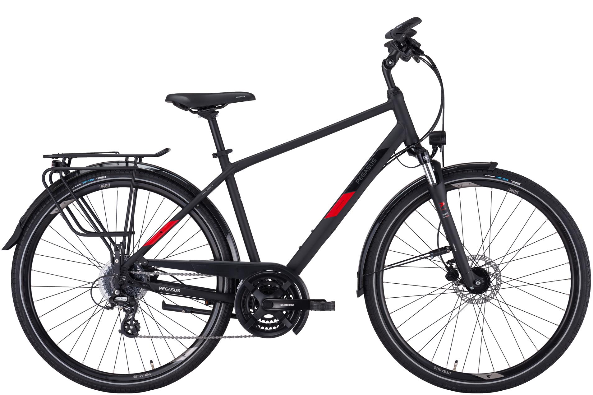 Bild von Trekkingrad  Pegasus Solero SL Disc 24 Herren schwarz (Rahmenh. Pegasus: 50 cm | Körpergrösse 160 - 170 cm)