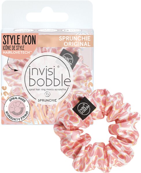 Bild von invisibobble Spiral-Haargummi invisibobble Sprunchie Dressed Like a Cheetah Haargummi Satin Pink Leo