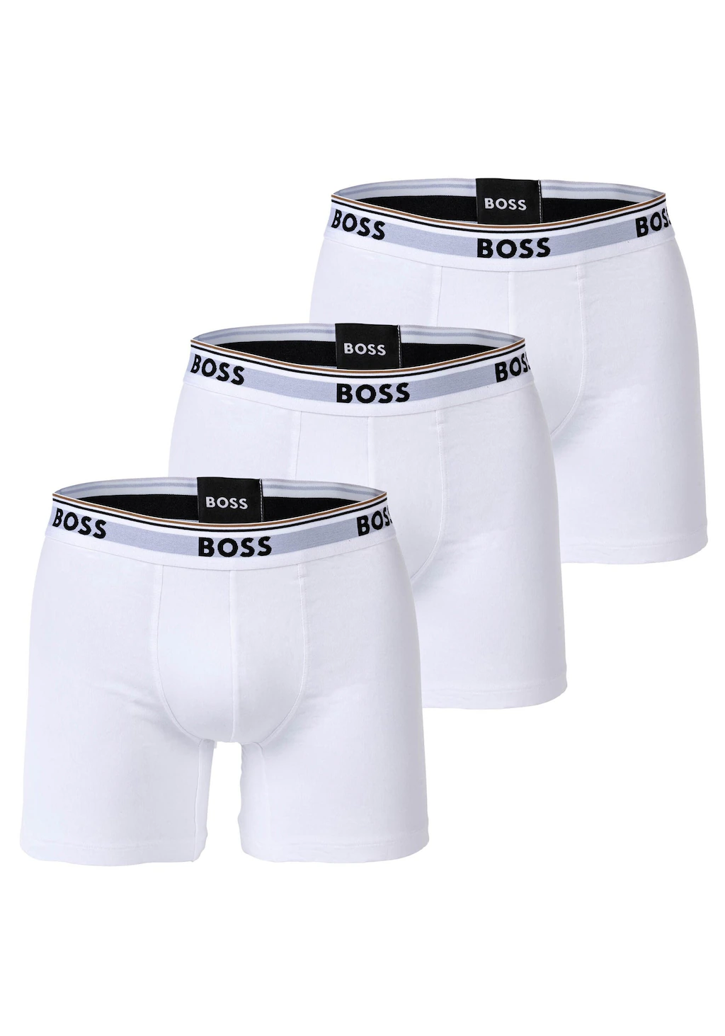 Bild von BOSS Langer Boxer »Boxer Brief 3P«, (Packung, 3er-Pack), mit farblich passendem Webbund
