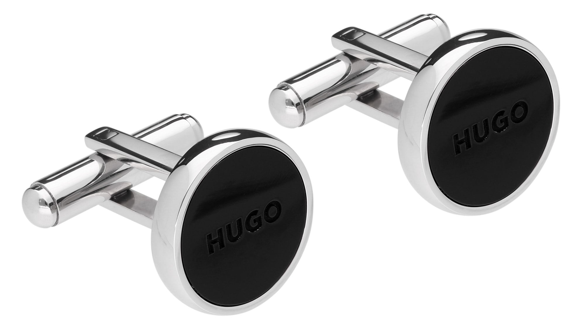 Bild von HUGO 50494891-001 Manschettenknöpfe Rund Schwarz E-Color