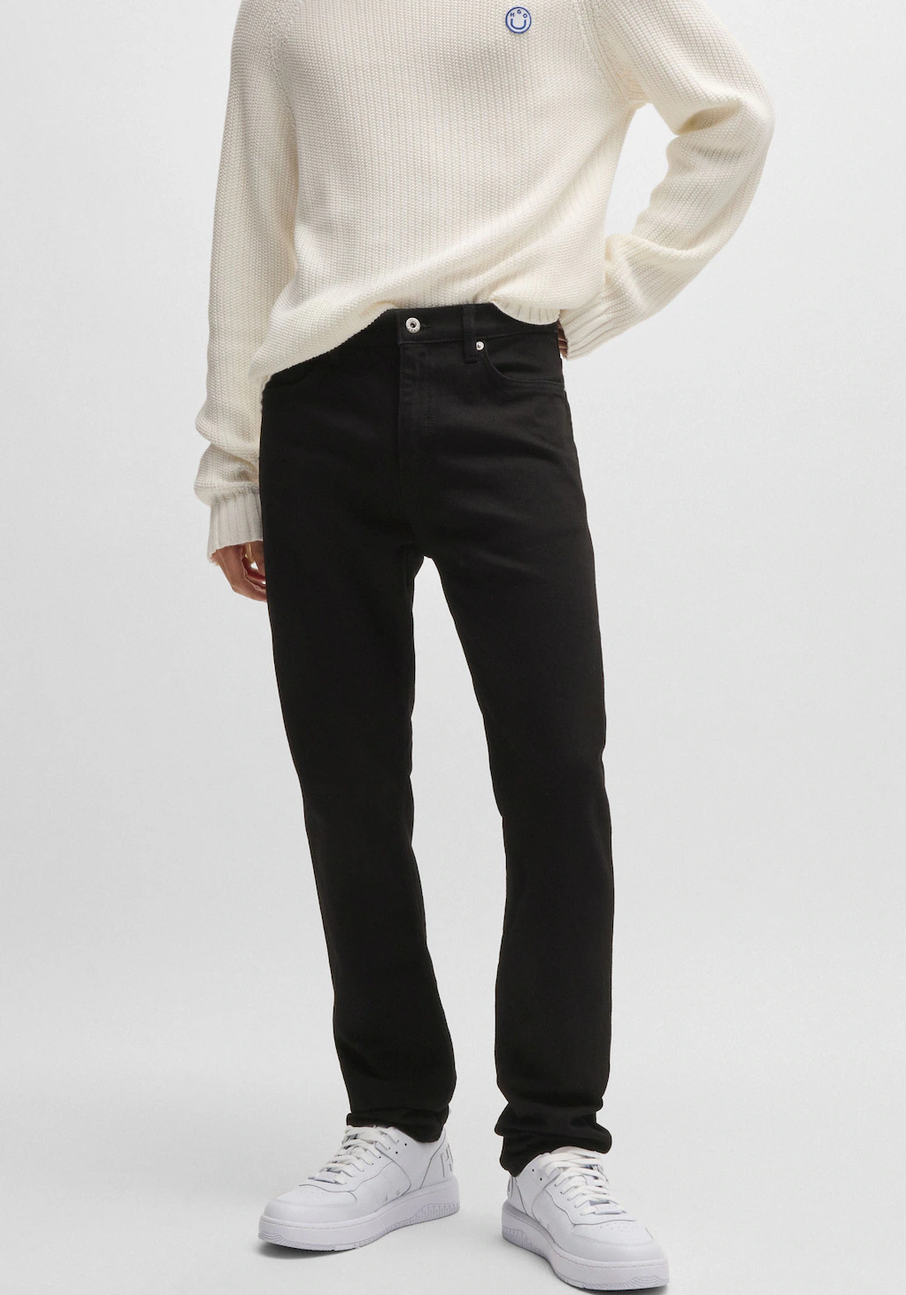 Bild von HUGO Blue Slim-fit-Jeans "Ash", mit Stone-washed-Finish