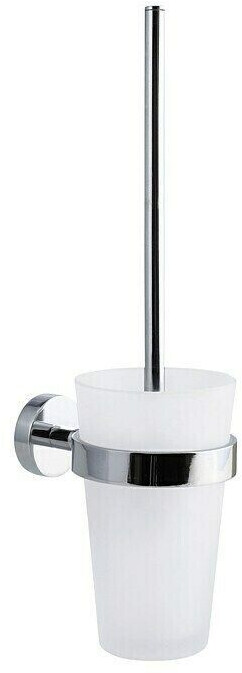 Bild von tesa WC-Reinigungsbürste 1 x SMOOZ Toilettenbürste, (Komplett-Set, 3-tlg), chrom - silber - 13,7 cm : 9,7 cm : 41 cm