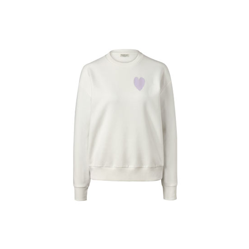 Bild von Sweatshirt in Weiß mit Fliederfarbenem Herz