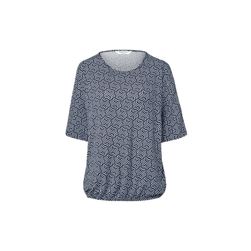 Bild von Bedrucktes Blusenshirt in Dunkelblau – Eine stilvolle Wahl für jeden Anlass