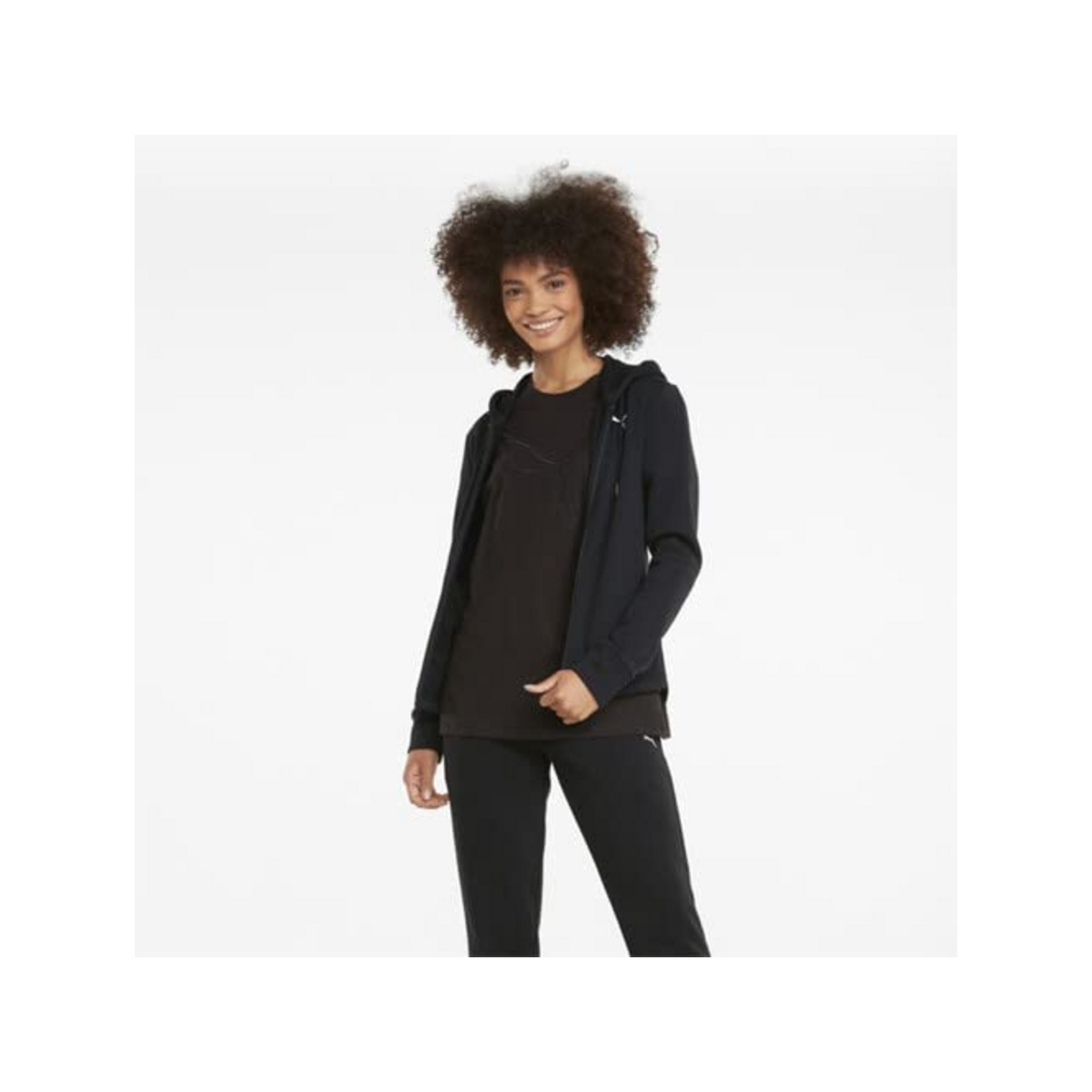 Bild von Puma Damen Classic Hooded Sweat Suit FL Trainingsanzug Sportanzug 589132 schwarz