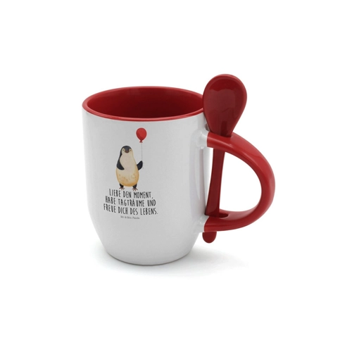 Bild von Mr. & Mrs. Panda Tasse Pinguin Luftballon - Weiß