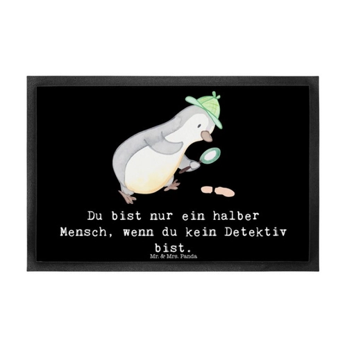 Bild von Mr. & Mrs. Panda Fußmatte 40 x 60 cm Detektiv Herz