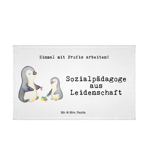 Bild von Mr. & Mrs. Panda Handtuch Sozialpädagoge Leidenschaft - Ein wunderschönes Gästetuch