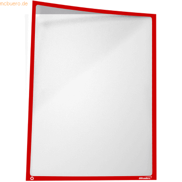Bild von Ultradex, Informationsschild, Infotasche Recycling magnetisch A4 312x225mm rot VE=5 Stück