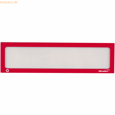 Bild von Ultradex, Informationsschild, Infotasche Recycling Überschrift A4quer/A3hoch B312xH60mm rot