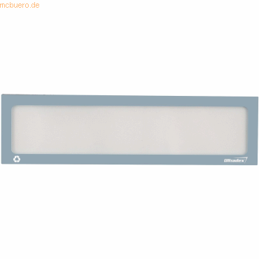 Bild von Ultradex, Informationsschild, Infotasche Recycling für Überschrift A3quer/A2hoch B435xH60mm grau VE=5 Stück