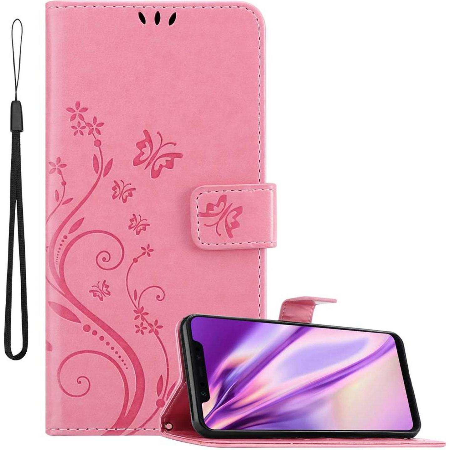 Bild von Cadorabo Flower Book Cover (Xiaomi Mi 8), Smartphone Hülle, Rosa