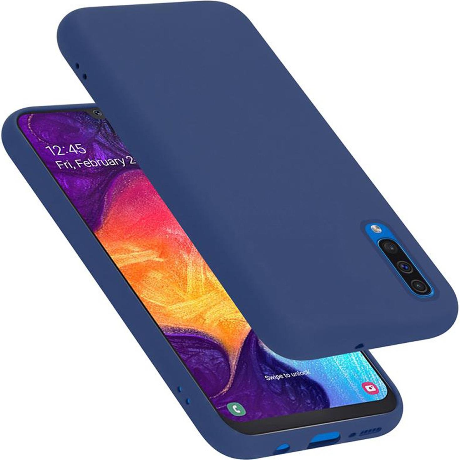 Bild von Cadorabo TPU Liquid Silicone Case Cover (Samsung Galaxy A30s, Samsung Galaxy A50s), Smartphone Hülle, Blau