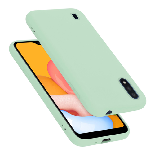 Bild von Cadorabo TPU Liquid Silicone Case Cover für Galaxy A01 - Smartphone Hülle in Grün