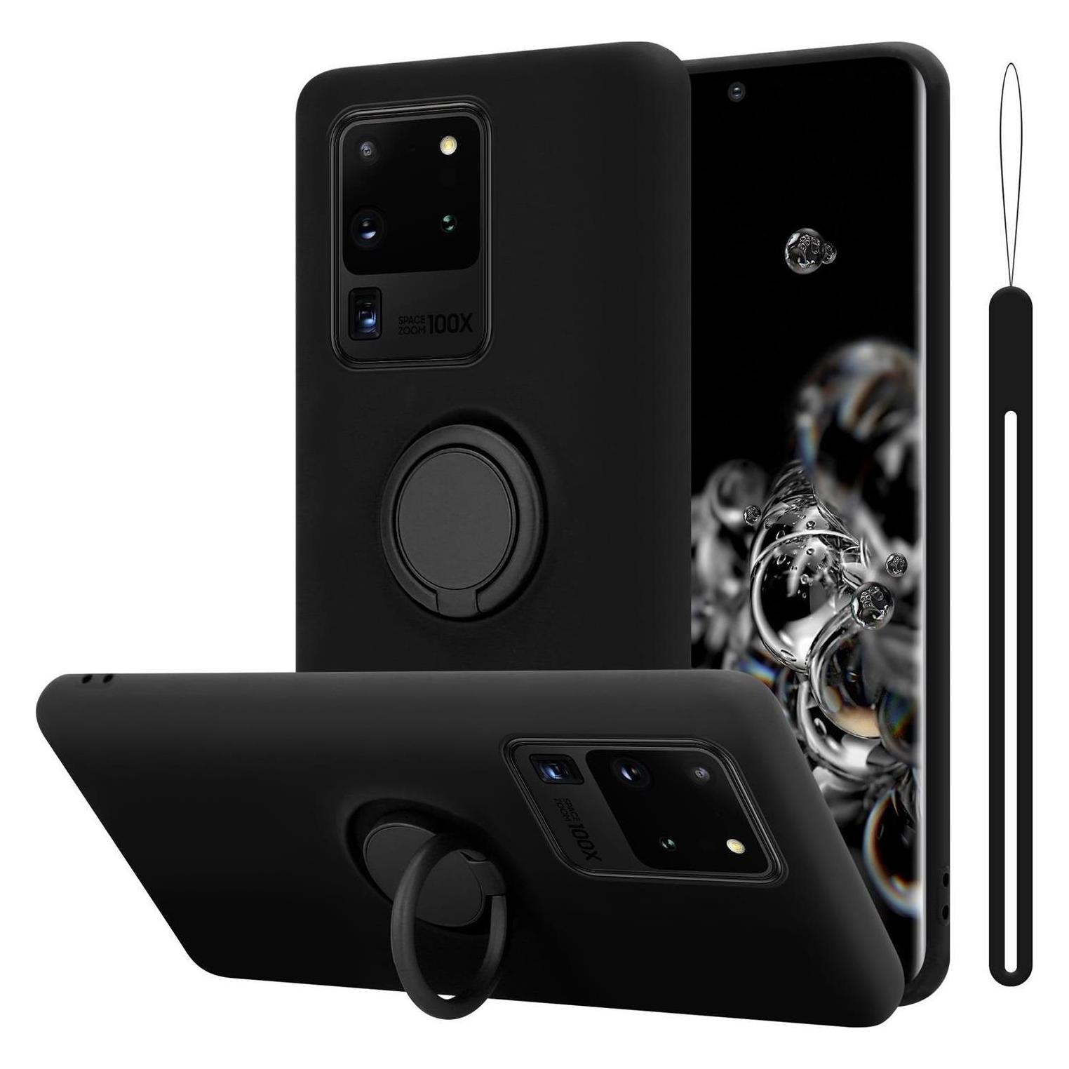 Bild von Cadorabo TPU Liquid Ring Silicone Case Hülle (Samsung Galaxy S20 Ultra), Smartphone Hülle, Schwarz