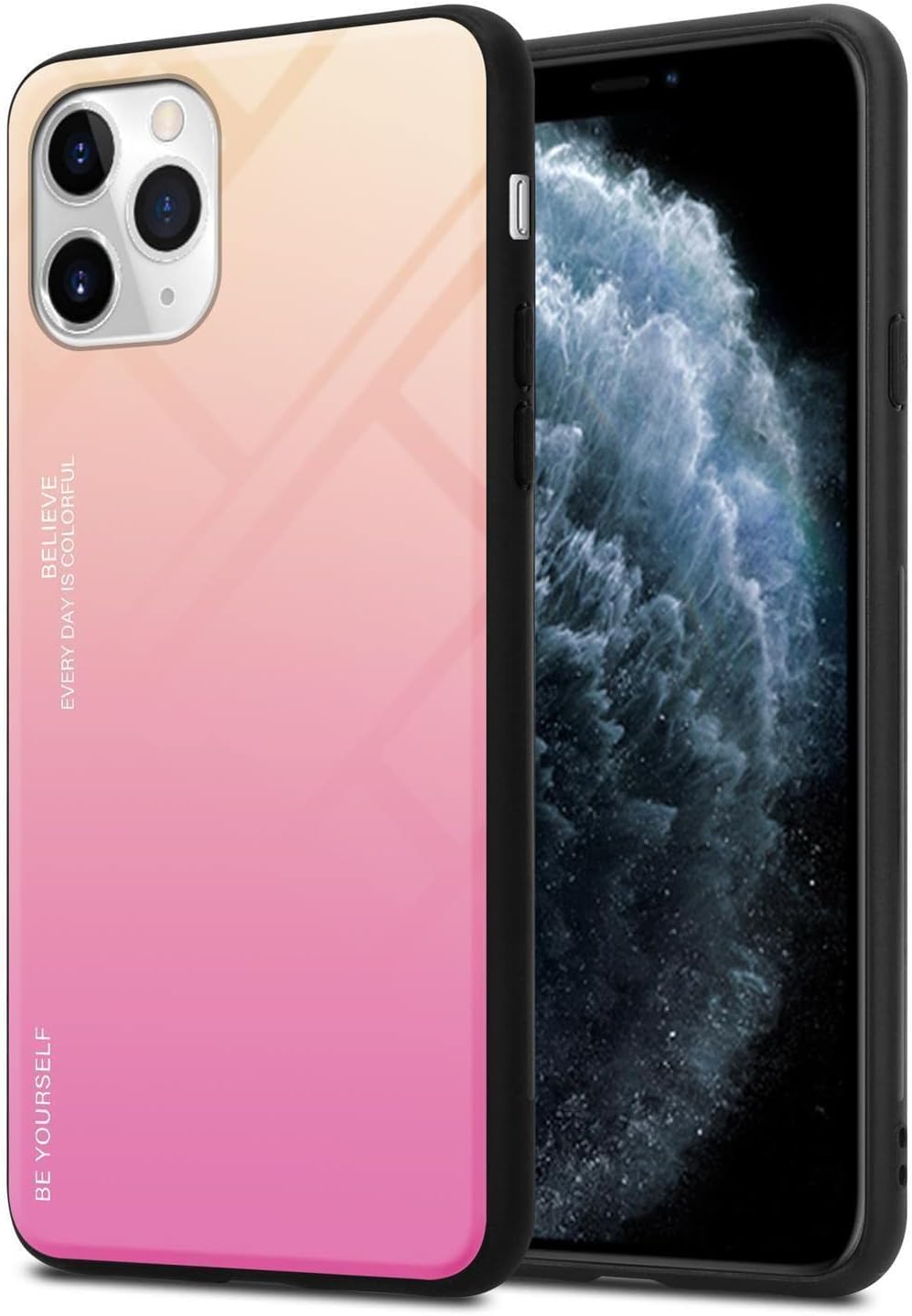 Bild von Cadorabo Hülle kompatibel mit Apple iPhone 11 PRO MAX Schutzhülle TPU Silikon Case Glas Slim Kratzfest Weiche Gummi mit Rundumschutz Case Hülle für iPhone 11 PRO MAX in Schwarz