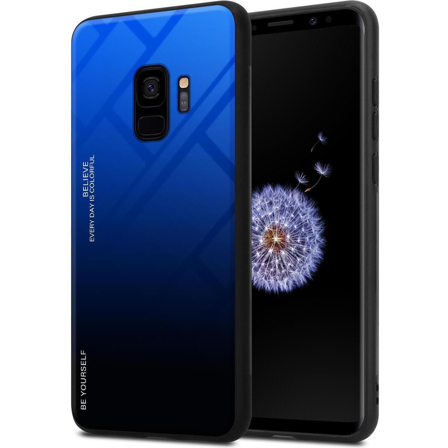 Bild von Cadorabo TPU 2 Farben Glas Cover (Samsung Galaxy S9+), Smartphone Hülle, Schwarz