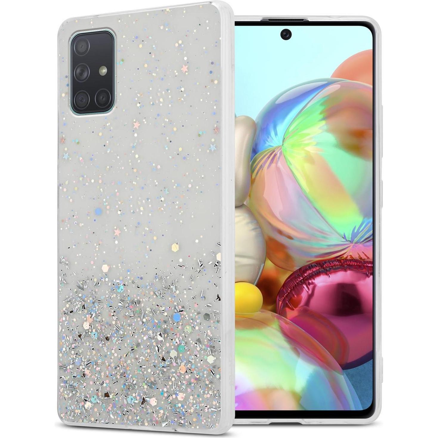 Bild von Cadorabo TPU Cover funkelnder Glitter (Samsung Galaxy A71), Smartphone Hülle, Transparent