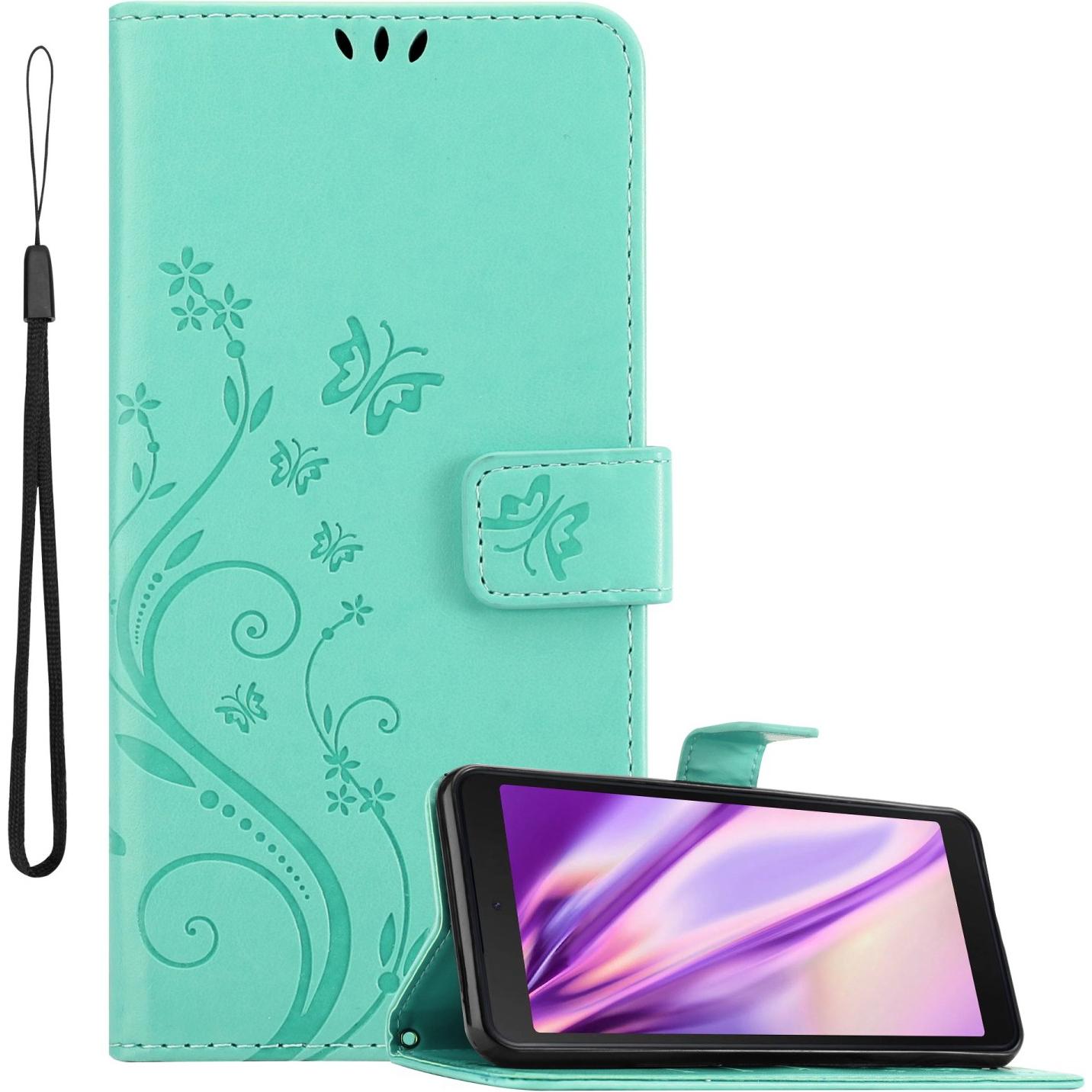 Bild von Cadorabo Flower Book Hülle (Samsung Galaxy Xcover 5), Smartphone Hülle, Türkis