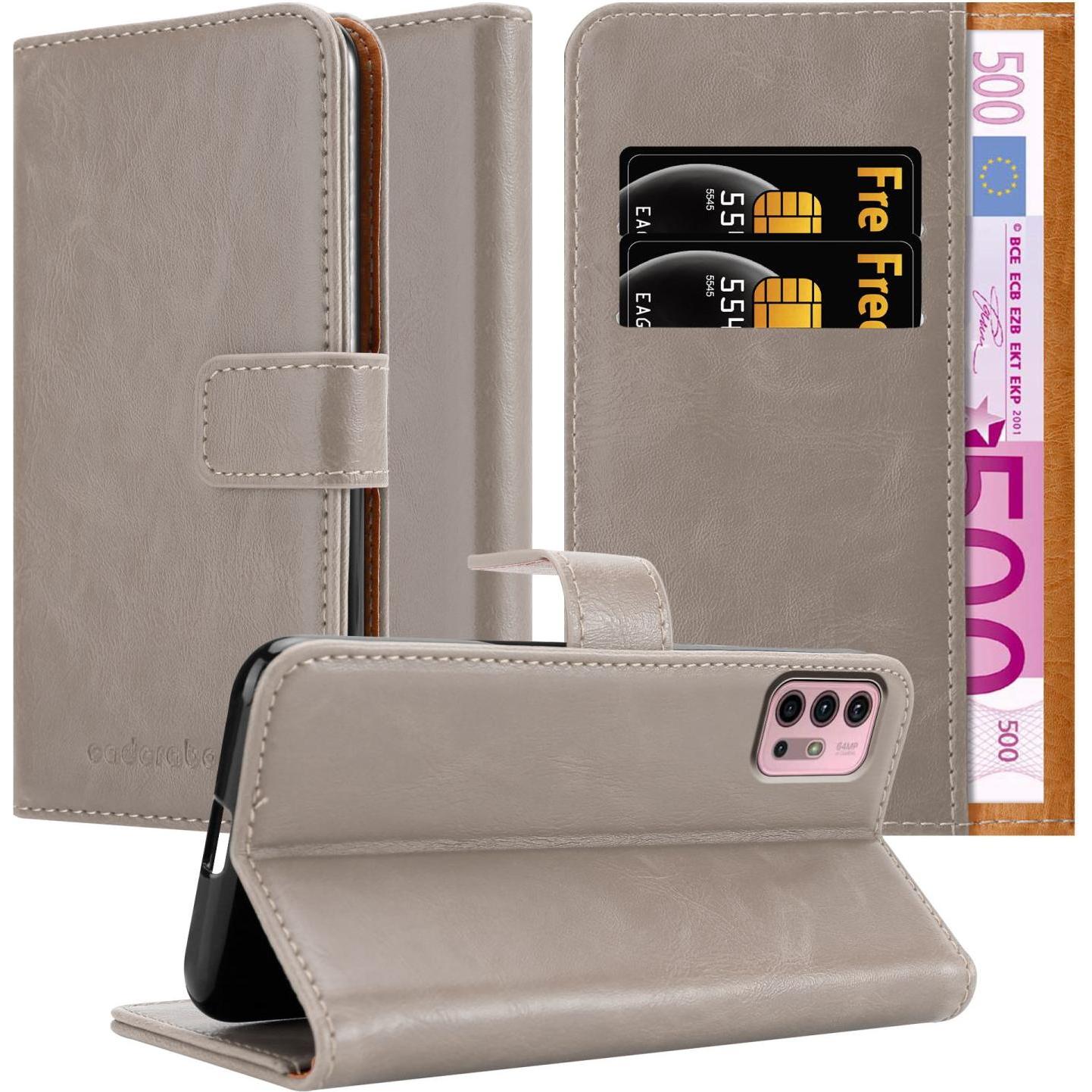 Bild von Cadorabo Luxury Book Hülle (Motorola Moto G30, Motorola Moto G10), Smartphone Hülle, Braun