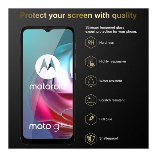 Bild von Cadorabo Vollbild Displayschutzglas für Motorola Moto G10 / G30 – 3er Pack