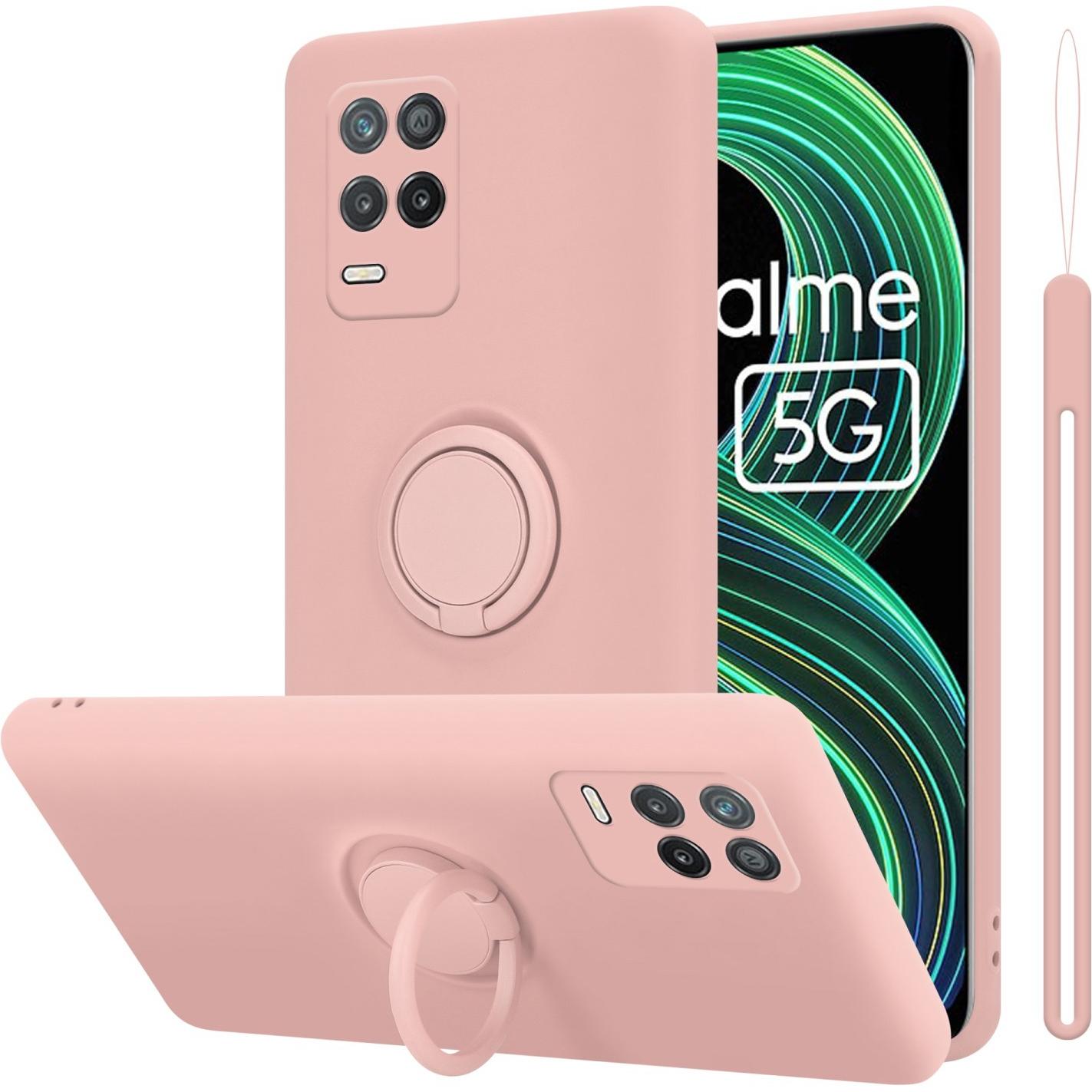 Bild von Cadorabo TPU Liquid Ring Silicone Case Hülle für Realme 8 5G / V13 / Q3 / Q3i / Narzo 30 5G (Realme Narzo 30 5G, Realme V13, Realme 8 5G), Smartphone Hülle, Rosa