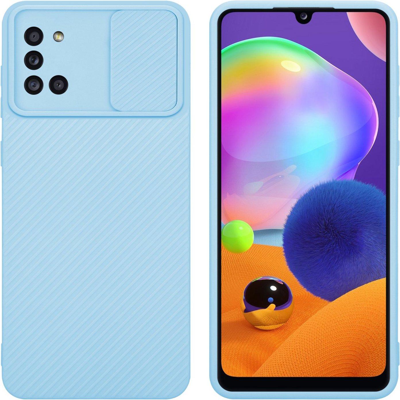 Bild von Cadorabo Hülle für Samsung Galaxy A31 im TPU mit Kameraschutz LM009 Style (Samsung Galaxy A31), Smartphone Hülle, Blau