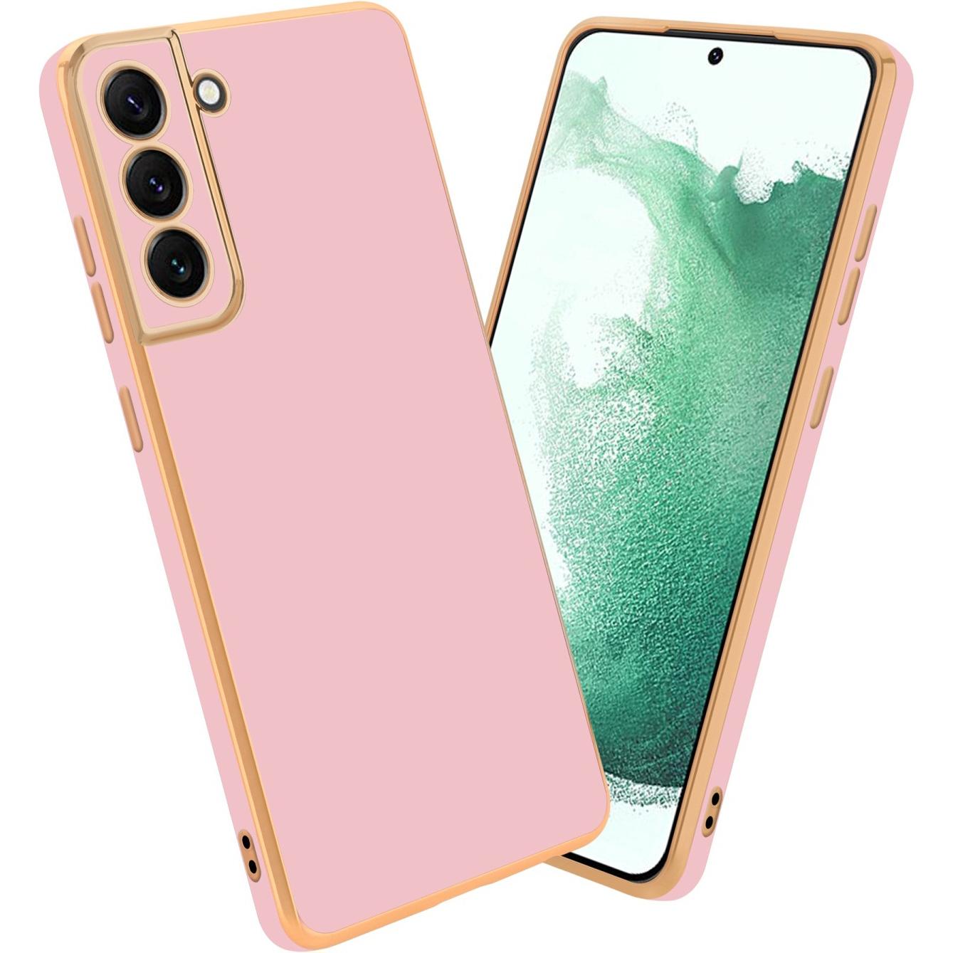 Bild von Cadorabo Hülle für Samsung Galaxy S22 PLUS im TPU mit Kameraschutz LM130 Style (Samsung Galaxy S22+), Smartphone Hülle, Rosa