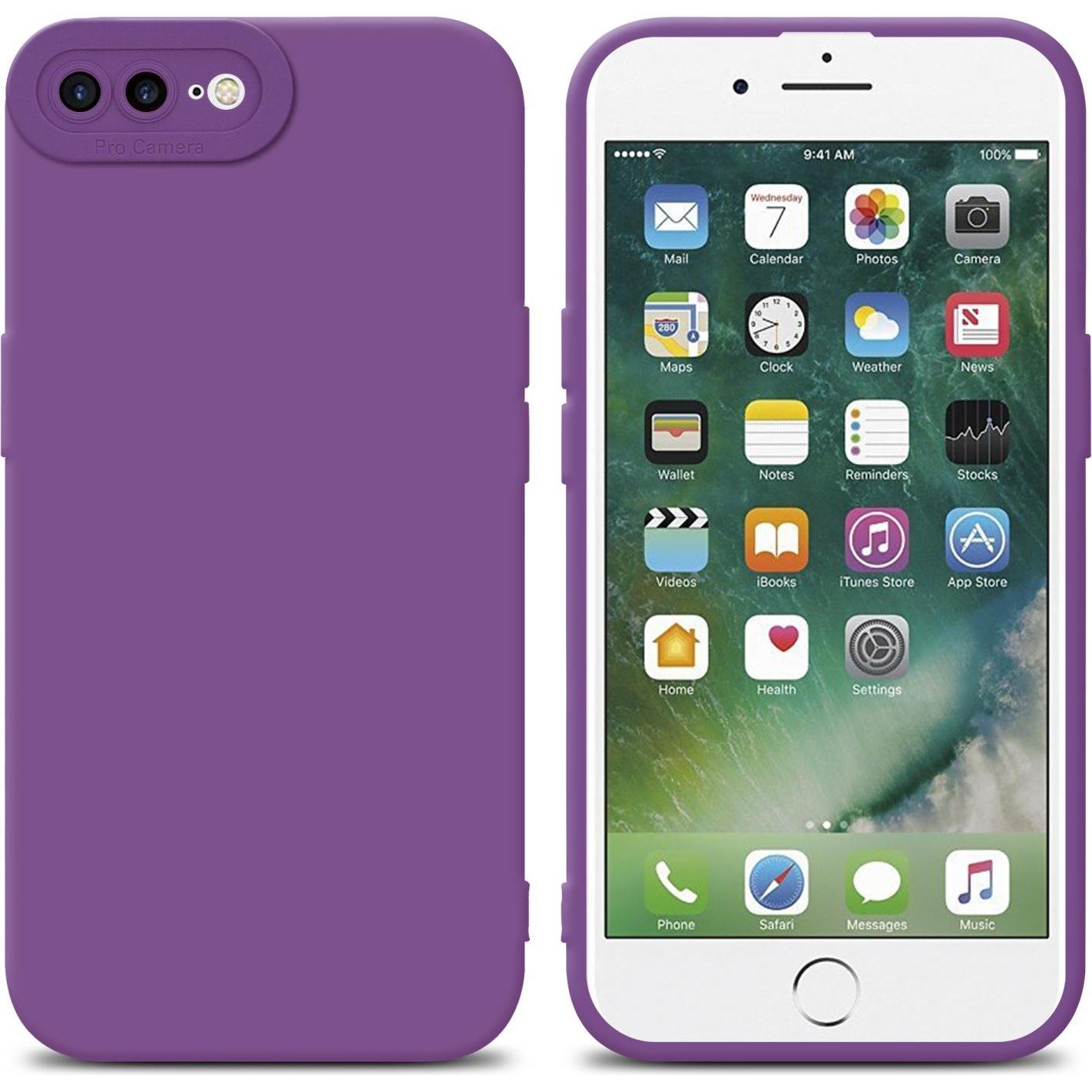 Bild von Cadorabo Hülle für Apple iPhone 7 PLUS / 7S PLUS / 8 PLUS im TPU Fluid LM162 Style (Apple iPhone 7 Plus), Smartphone Hülle, Violett