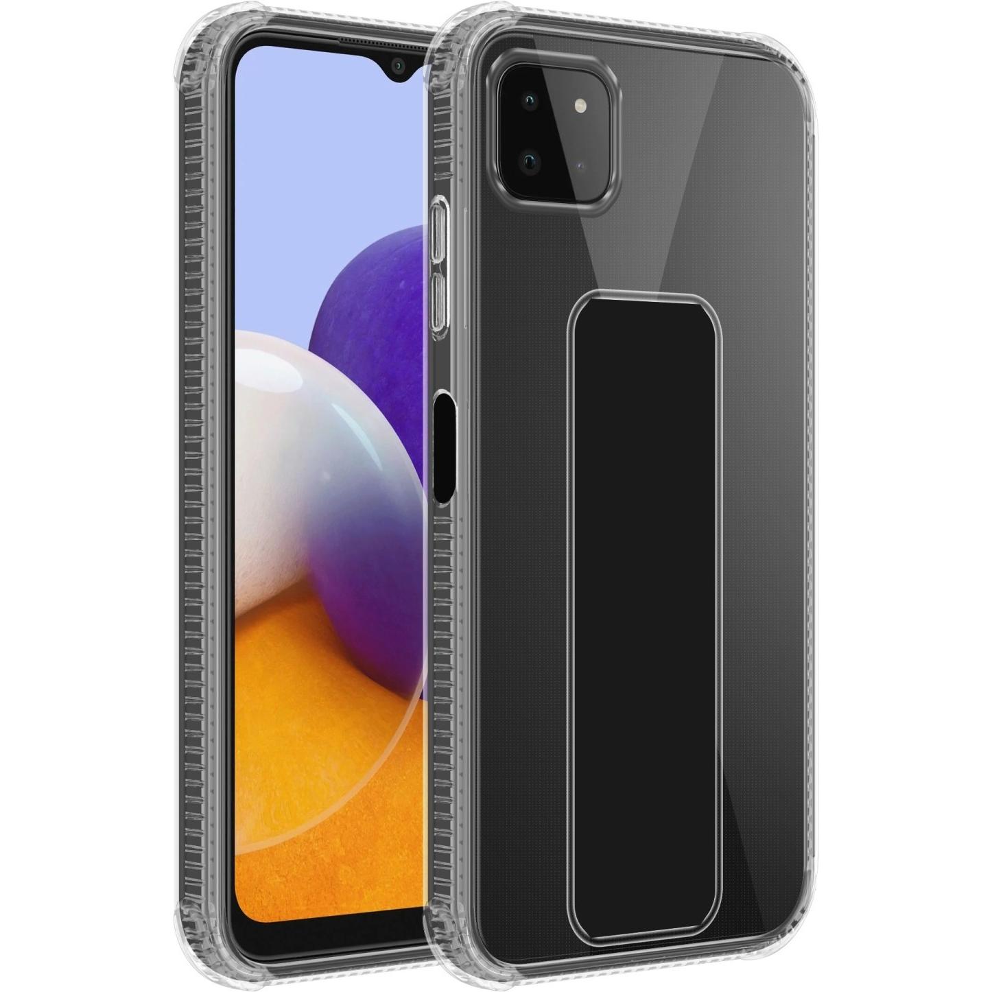 Bild von Cadorabo Hülle für Samsung Galaxy A22 5G im TPU mit Halterung LM167 Style (Samsung Galaxy A22 5G), Smartphone Hülle, Schwarz