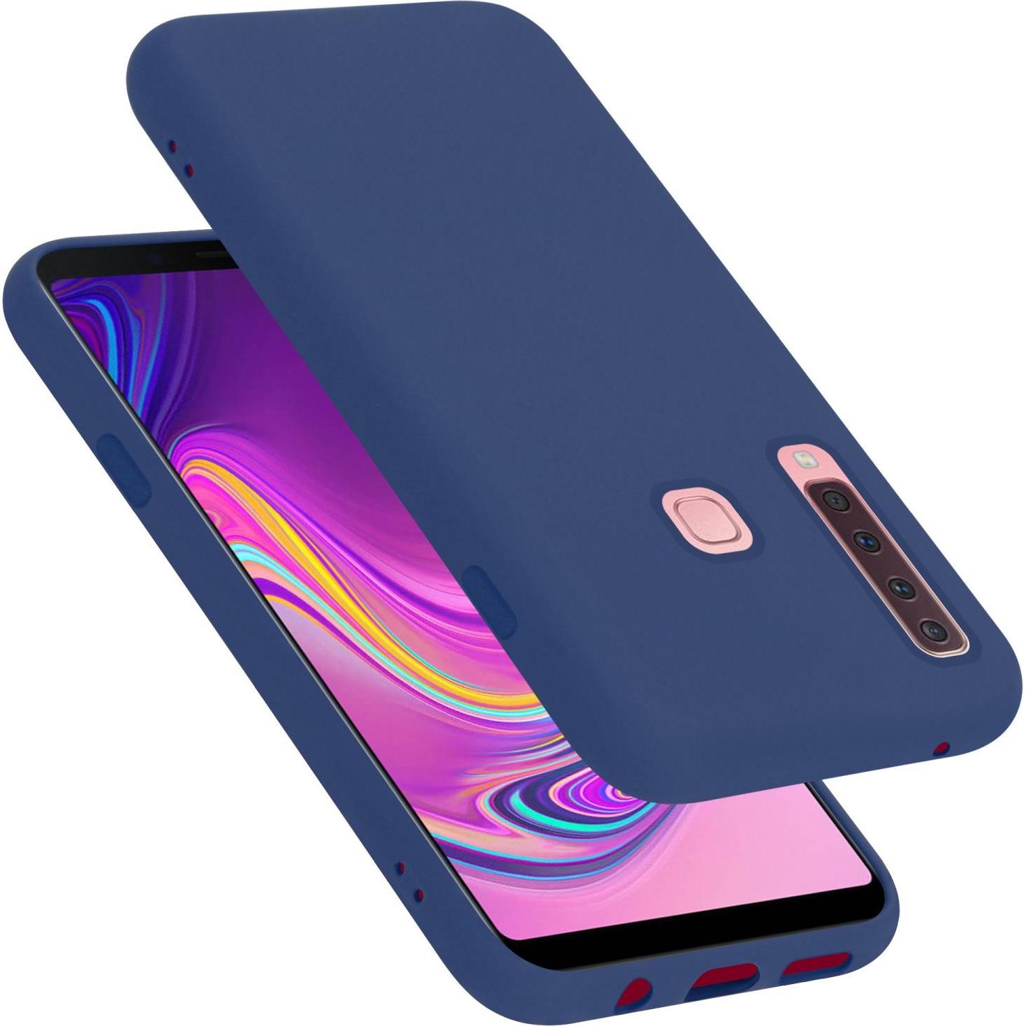 Bild von Cadorabo TPU Liquid Silicone Case Hülle für Samsung Galaxy A9 2018 (Samsung Galaxy A9 (2018)), Smartphone Hülle, Blau