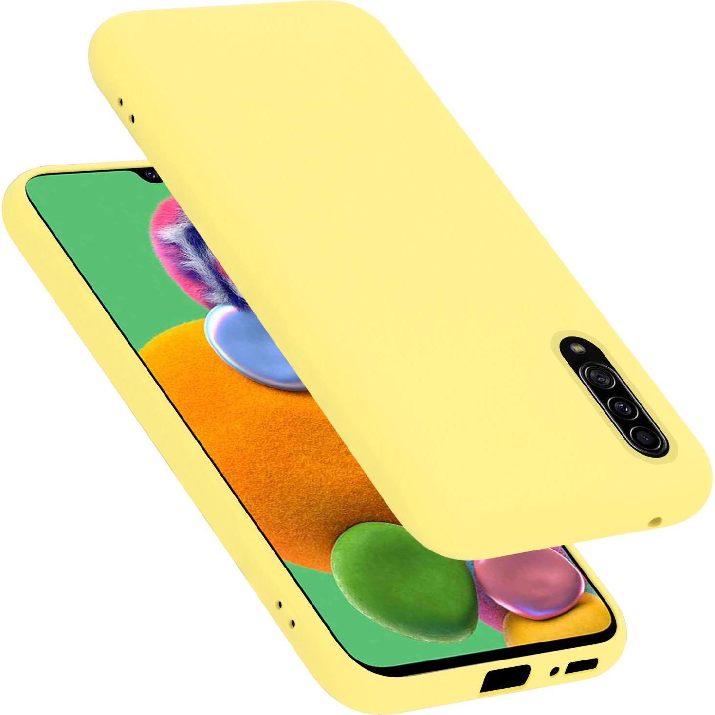 Bild von Cadorabo TPU Liquid Silicone Case Hülle für Samsung Galaxy A90 5G (Samsung Galaxy A90 5G), Smartphone Hülle, Gelb
