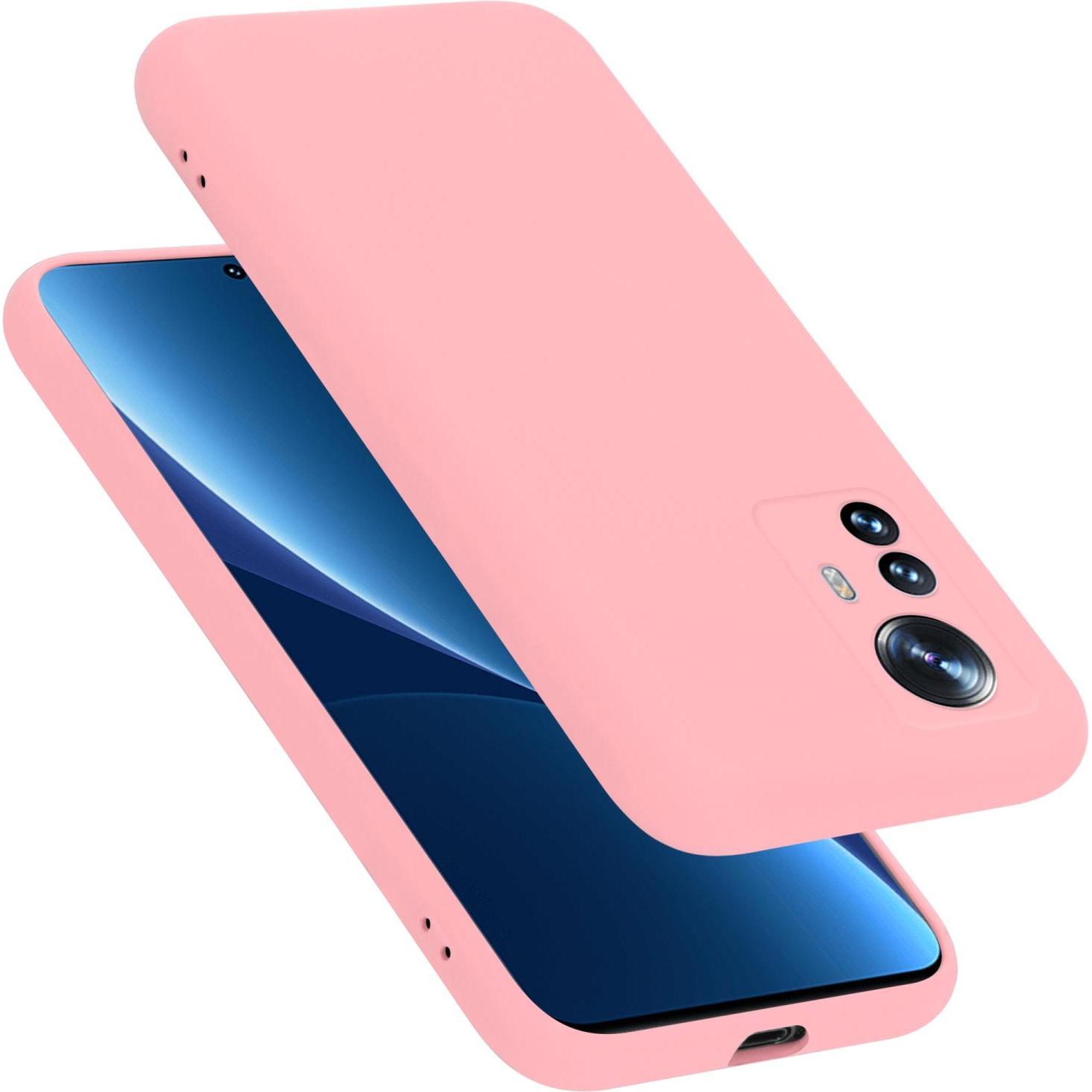 Bild von Cadorabo TPU Liquid Silicone Case Hülle für Xiaomi 12 PRO (Xiaomi 12 Pro), Smartphone Hülle, Rosa