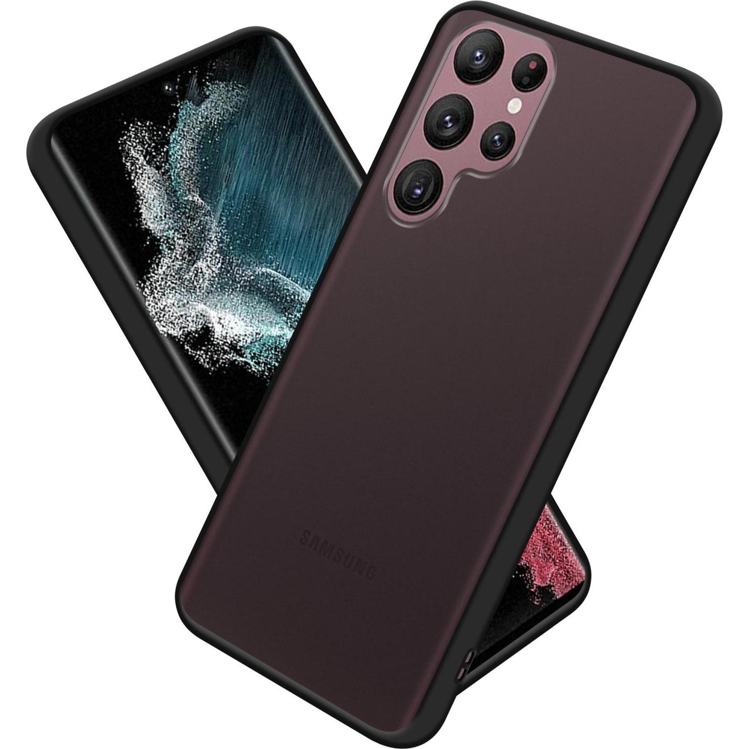 Bild von Cadorabo Hybrid Matt Hülle für Samsung Galaxy S22 ULTRA (Samsung Galaxy S22 Ultra), Smartphone Hülle, Schwarz
