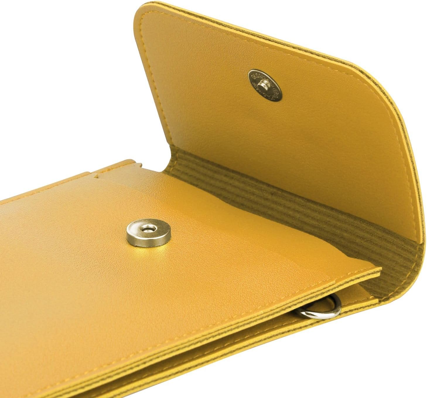 Bild von Cadorabo Handytasche zum Umhängen kompatibel mit WIKO CINK PEAX/PEAX 2-kleine Handtasche mit Handyfach und Sichtfenster, Handy Umhängetasche Mini für CINK PEAX, 2 Fächer, PULeder, Damen, GELB