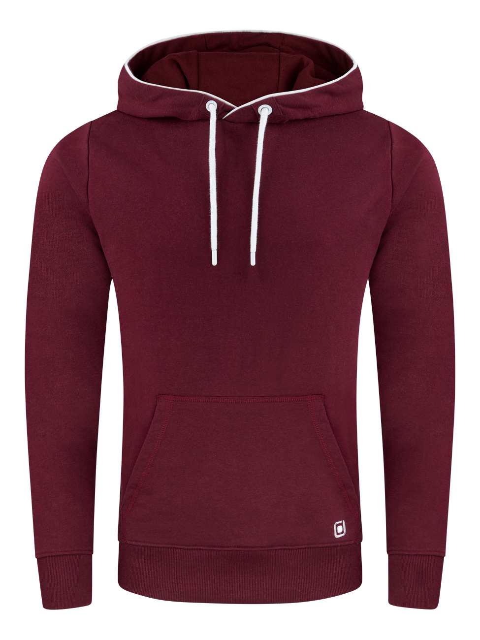 Bild von riverso Herren Kapuzenpullover RIVEnno Hoodie Sweatshirt Pullover Kapuze Kängurutaschen Regular Fit Einfarbig Baumwolle Rot L, Größe:L, Farbe:Port Red (15400)
