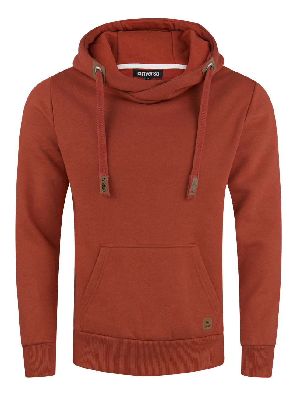 Bild von riverso Kapuzenpullover Herren Hoodie RIVNiklas Regular Fit Longsleeve Sweatshirt mit Cross-Over-Kragen und Kängurutasche