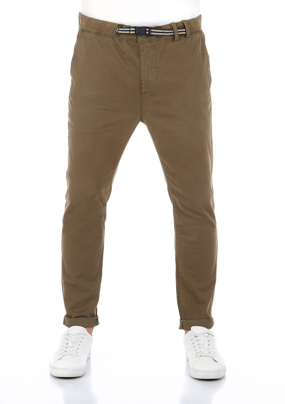 Bild von riverso Chinohose Herren Stoffhose RIVMalte Slim Fit Stretch Freizeithose mit Gürtel