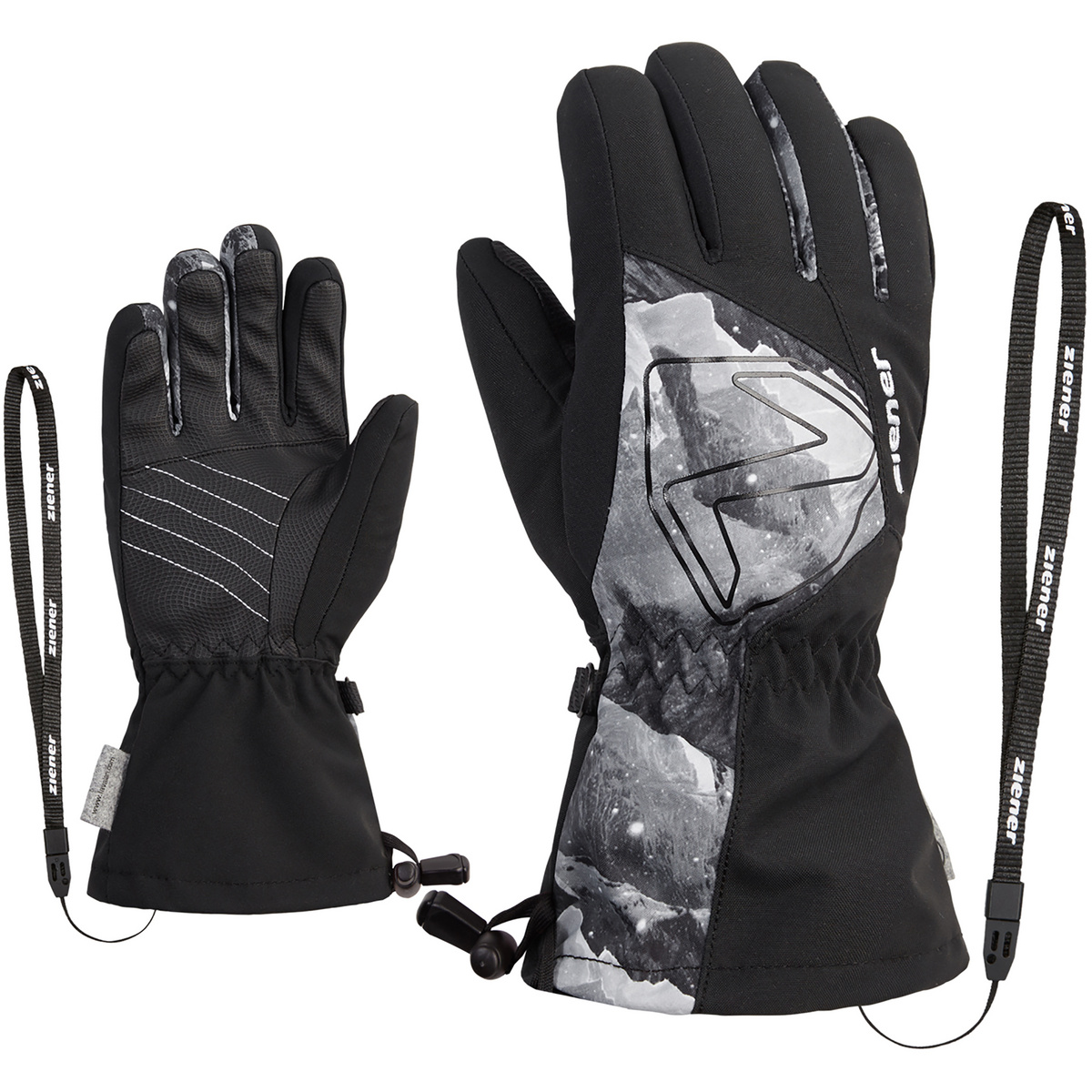 Bild von Ziener - Kid's Laval AS AW - Handschuhe Gr 4 schwarz/grau