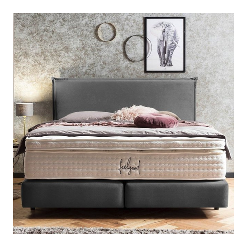 Bild von BettCo Boxspringbett London in Dunkelgrau Samt
