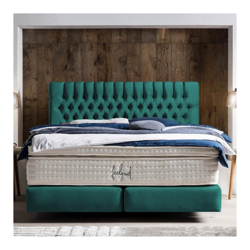 Bild von BettCo Boxspringbett Chester – Luxuriöser Schlafgenuss in Smaragd Samt