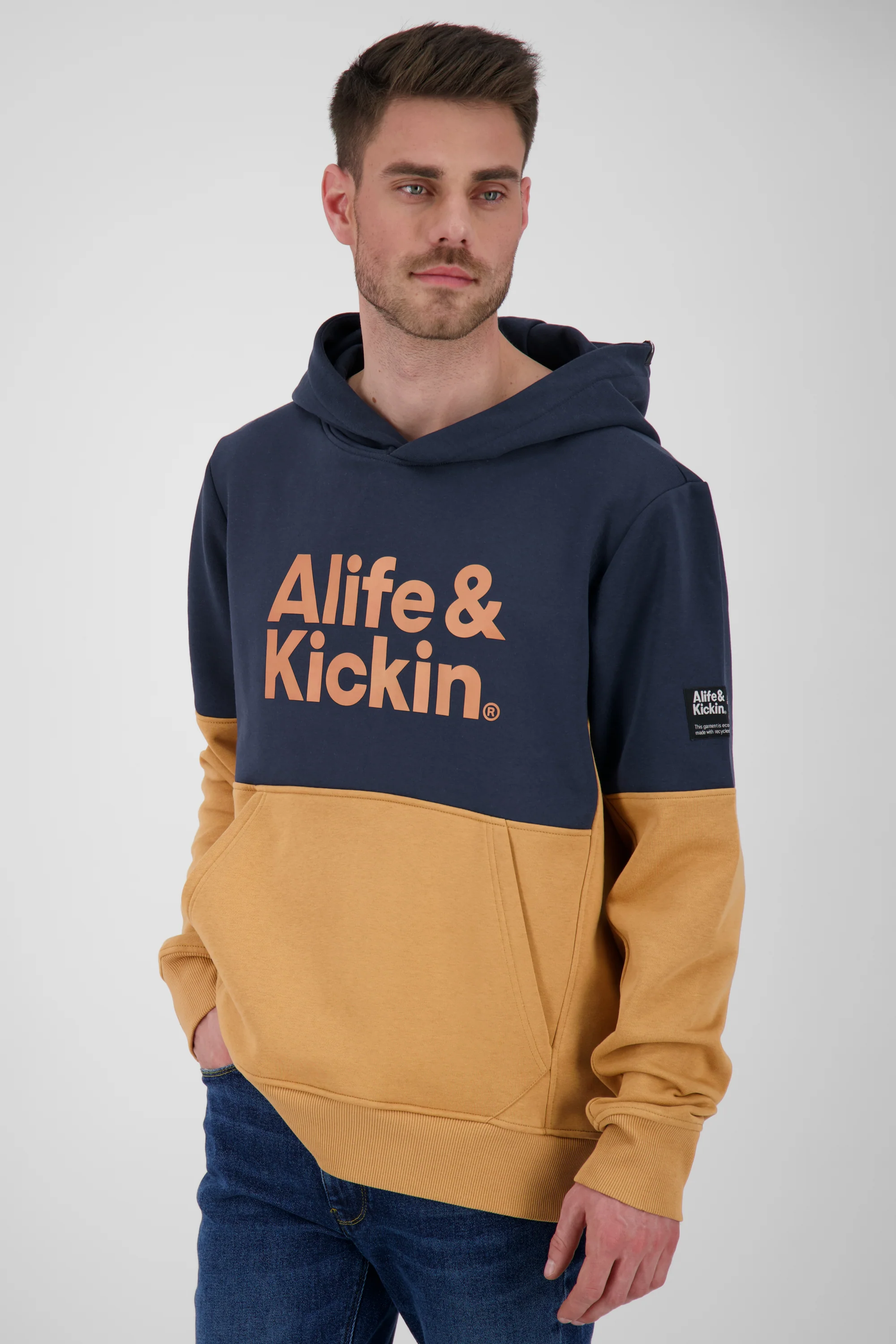 Bild von Kapuzensweatshirt OwenAK für Herren - Colorblocking Dunkelblau